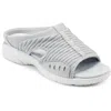 Easy Spirit Traciee 2 Womens Casual Slip On Wedge Sandals In Grey
