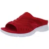 Easy Spirit Traciee 2 Womens Comfort Insole Textured Slide Sandals In Red