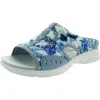 Easy Spirit Traciee 2 Womens Comfort Insole Textured Slide Sandals In Blue