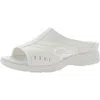Easy Spirit Traciee 2 Womens Comfort Insole Textured Slide Sandals In White