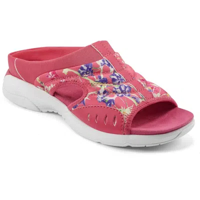 Easy Spirit Traciee 2 Womens Slip On Open Toe Mules In Red