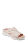 Easy Spirit Traciee Sport Slide Sandal In Light Pink Woven