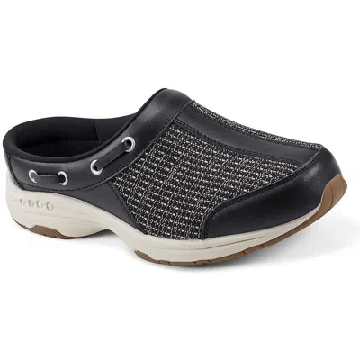Easy Spirit Travel Port 178 Womens Leather Slip-on Sneakers In Black