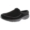 Easy Spirit Travel Slip 2 Womens Faux Fur Lined Slip On Mule Slippers In Black