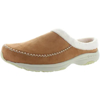 Easy Spirit Travel Slip 2 Womens Faux Fur Lined Slip On Mule Slippers In Multi