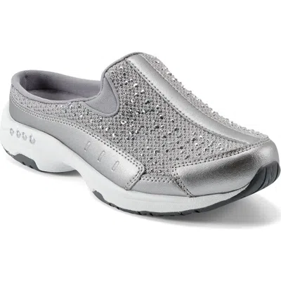 Easy Spirit Travel Sparkle Clog In Medium Gray