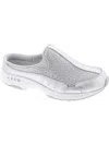 Easy Spirit Travelstones Womens Suede Embellished Slip-on Sneakers In Silver