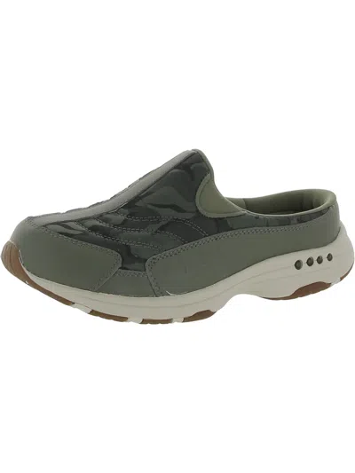 Easy Spirit Travel Time 385 Womens Trainers Slip On Walking Shoes In Green