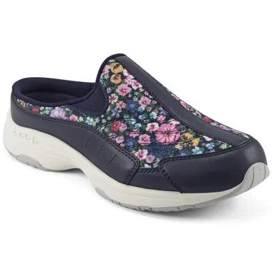 Easy Spirit Travel Time Womens Padded Insole Padded Insol Mules In Multi