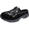 Easy Spirit Travel Time Womens Suede Snowflake Slip-on Sneakers In Black