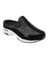 Easy Spirit Travel Stones Womens Embellished Loafer Mule In Black