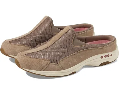 Easy Spirit Traveltime 266 Clog Women Taupe Suede Slip-on Casual Shoes Rhs6272 In Multi
