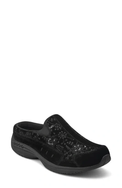 Easy Spirit Traveltime Clog Sneaker In Black