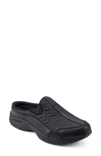 Easy Spirit Traveltime Slip-on Sneaker In Black Quilt