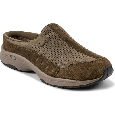 Easy Spirit Traveltime Sneaker In Dark Green Olive