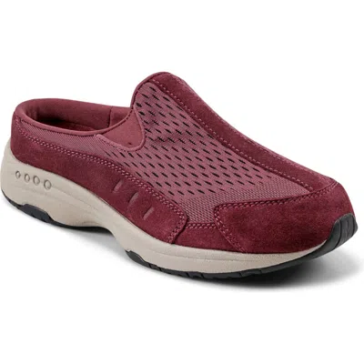 Easy Spirit Traveltime Sneaker In Dark Red