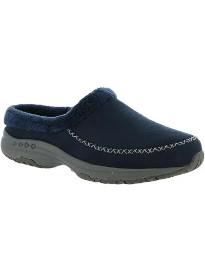 Easy Spirit Traveltime Womens Slip On Walking Slide Slippers In Blue