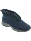 Easy Spirit Treepose 2 Womens Faux Fur Lined Bootie Slippers In Blue