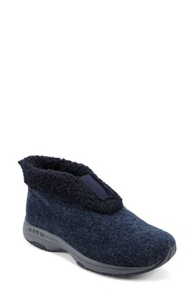 Easy Spirit Trepose Faux Shearling Lined Slipper In Blue