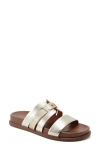 Easy Spirit Women's Trevin Slip On Casual Flat Sandals In Metallic Gold