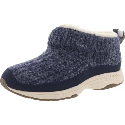 Easy Spirit Trippin 2 Womens Faux Fur Lined Manmade Booties In Blue