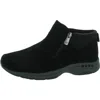 Easy Spirit Tshuffle Womens Suede Ankle Shooties In Black