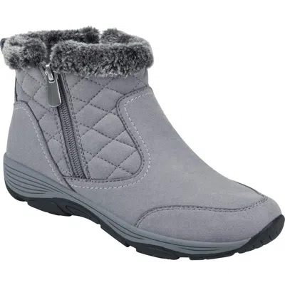 Easy Spirit Vance Water Repellent Faux Fur Trimmed Boot In Gray