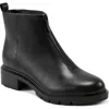 Easy Spirit Womens Zipper Leather Booties In Black