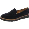 Easy Spirit Velia Womens Leather Slip On Loafers In Blue