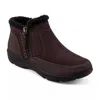 Easy Spirit Verry Boots Women Us 6 Brown Faux Shearling Side Zipper Ankle Khd653 In Brown
