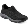 Easy Spirit Wallis 2 Womens Solid Knit Slip-on Sneakers In Black