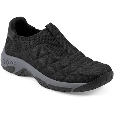 Easy Spirit Wallis 2 Womens Solid Knit Slip-on Sneakers In Black