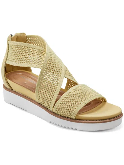Easy Spirit Women's Wander Round Toe Strappy Casual Sandals In Yellow