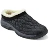 Easy Spirit Wimmy 2 Womens Quilted Faux Fur Casual And Fashion Sneakers In Black