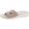 Easy Spirit Wisher 2 Womens Cushioned Footbed Peep-toe Slide Sandals In Grey