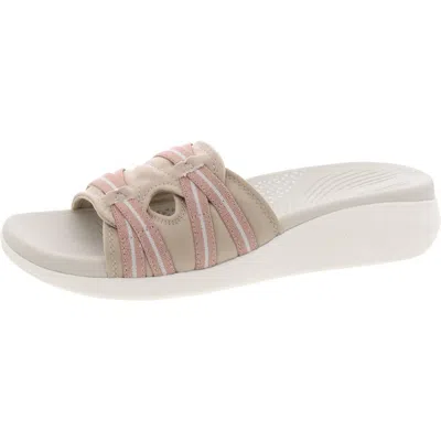 EASY SPIRIT WISHER 2 WOMENS CUSHIONED FOOTBED PEEP-TOE SLIDE SANDALS