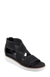 Easy Spirit Wander Strappy Sandal In Black/black