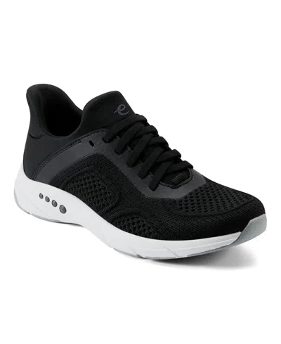 Easy Spirit Women's Adira Soeasy Lightweight Knit Slip-on Sneakers In Black