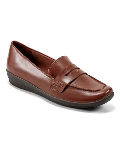 Easy Spirit Women's Aerilyn Casual Slip-on Penny Loafers In Cognac