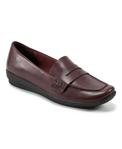 Easy Spirit Women's Aerilyn Casual Slip-on Penny Loafers In Dark Red