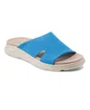 Easy Spirit Women's Amari Sporty Flat Slide Sandals In Blue