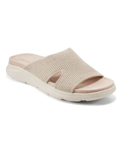 Easy Spirit Women's Amari Sporty Flat Slide Sandals In Neutral