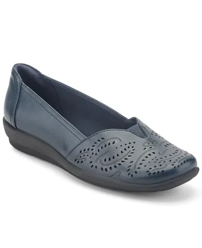 Easy Spirit Women's Anika Perforated Slip-on Flats In Blue