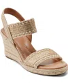 Easy Spirit Women's Ariella Espadrille Wedge Sandals In Gold,natural