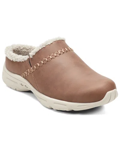 Easy Spirit Women's Bynne Cozy Slip-on Clogs In Brown