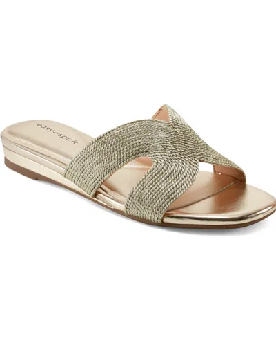 Easy Spirit Women's Calera Slip-on Flat Casual Sandals In Gold