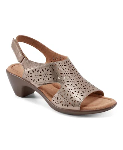 Easy Spirit Women's Calix Slingback Casual Sandals In Bronze Leather