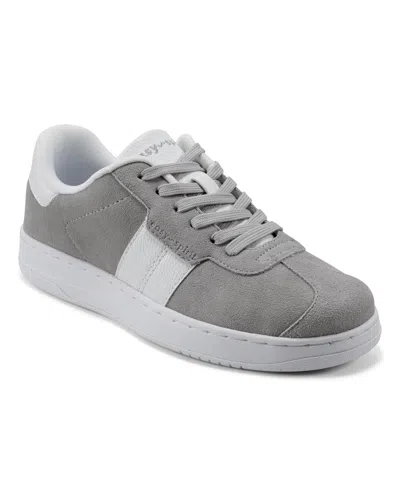 Easy Spirit Women's Caren Round Toe Casual Lace-up Sneakers In Light Gray