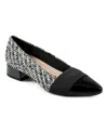 Easy Spirit Casta 2 Womens Padded Insole Man Made Pumps In Black,white Tweed Multi