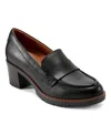 Easy Spirit Jett Fringe Penny Loafer In Black Leather